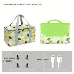 2pcs Sandproof Beach Mat & Picnic Storage Bag Set Waterproof