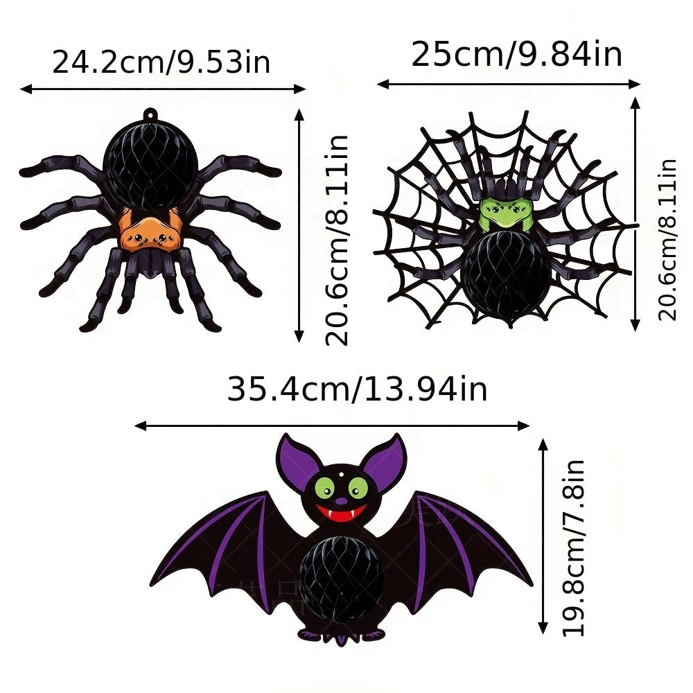Halloween Decorations Bats Spider Web Spider