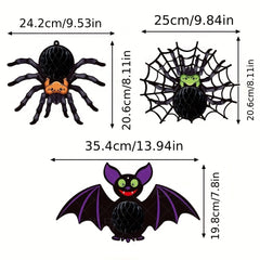 Halloween Decorations Bats Spider Web Spider