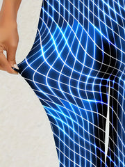 Glitter Argyle Print High Rise Slim Fit Leggings