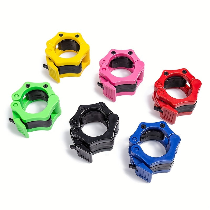 1Pair Barbell Lock Clips for Secure Weight Plates in Gym Weightlifting