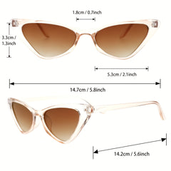 Y2K Cat Eye Square Sunglasses - Casual Anti Glare Glasses UV400