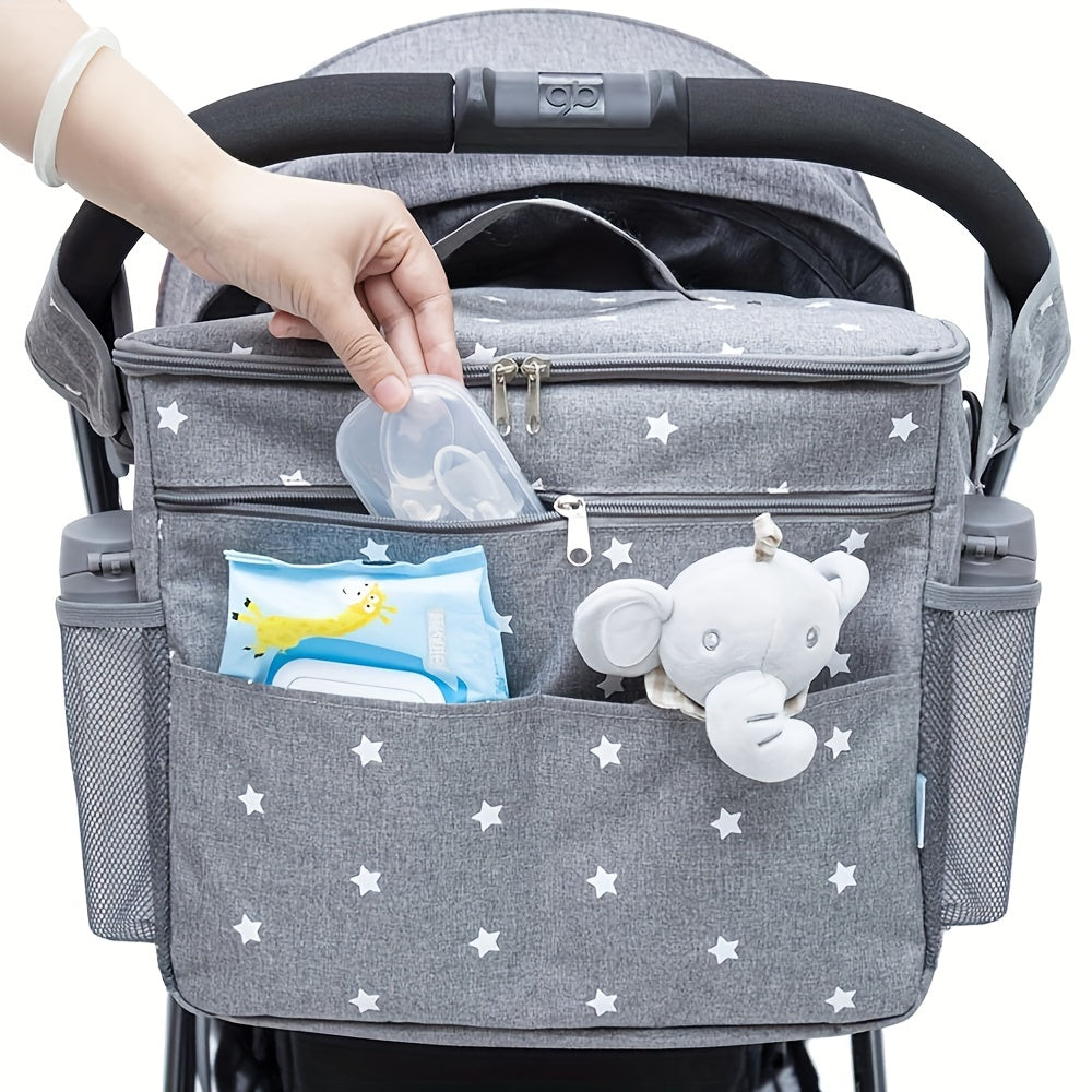 Stroller Hanging Storage Bag Star Printing Storage Backpack