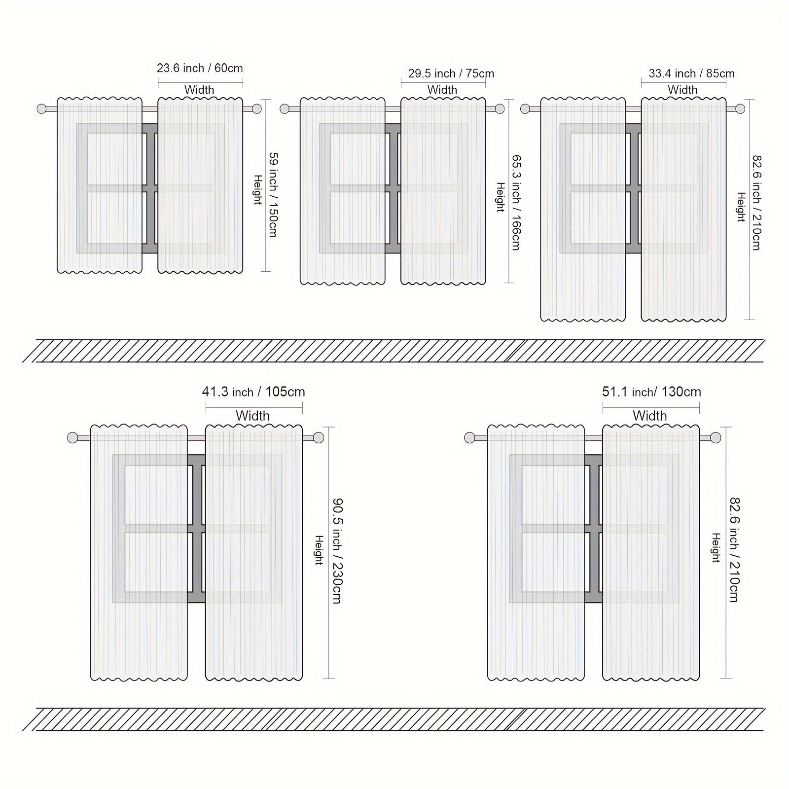 Rustic Barn Door Print Curtains Set of 2