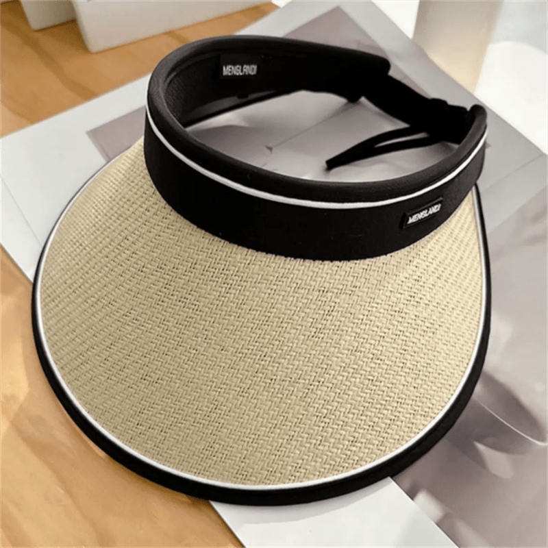 Foldable Visor Hat Outdoor UV Protection Sunshade Straw Travel Beach Hat