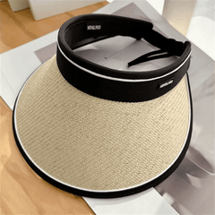 Foldable Visor Hat Outdoor UV Protection Sunshade Straw Travel Beach Hat