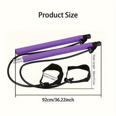Yoga Pilates Training Bar with Resistance Rope For Full Body Fitness