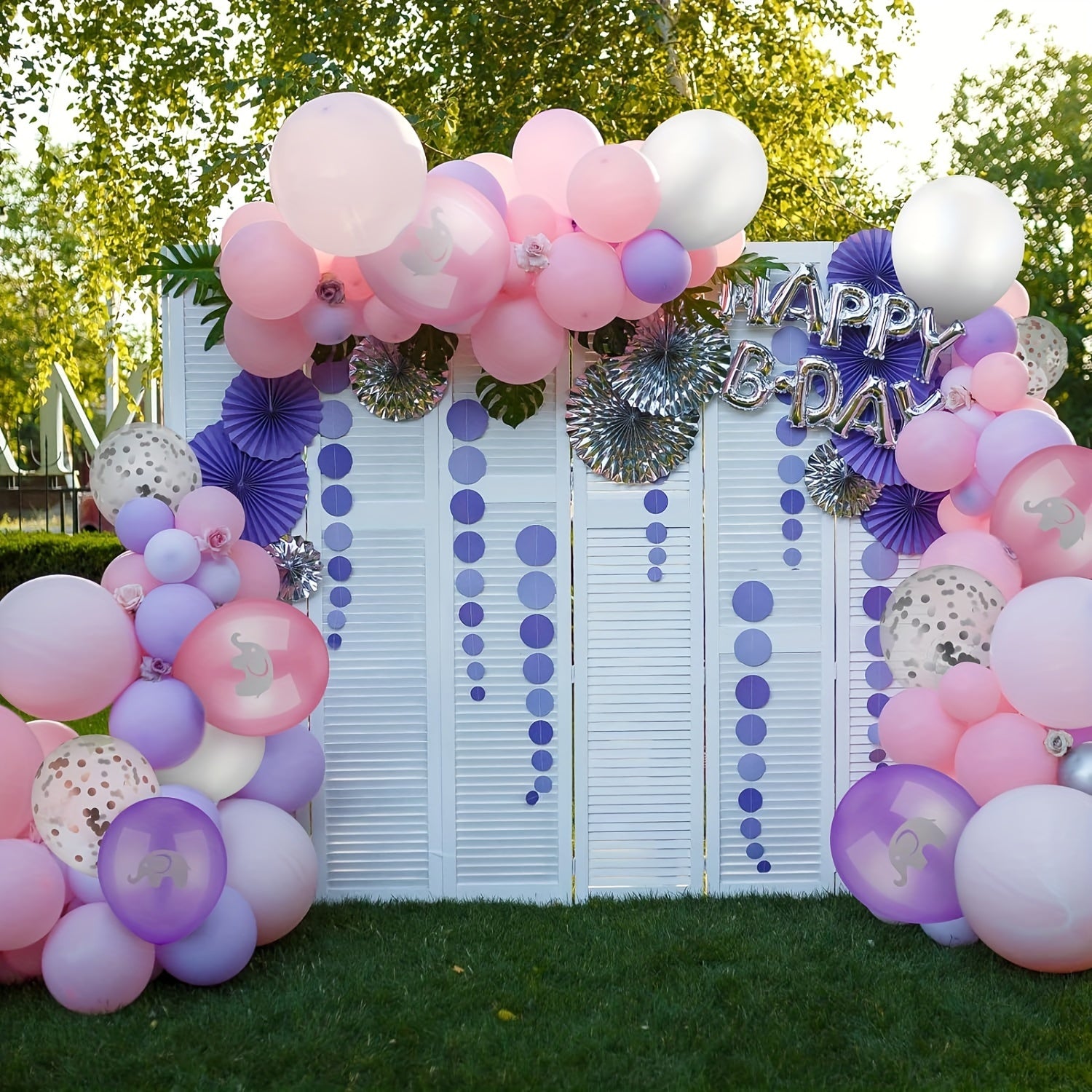 90pcs Elephant Balloon Decorations Birthday Party Latex Confetti Balloons