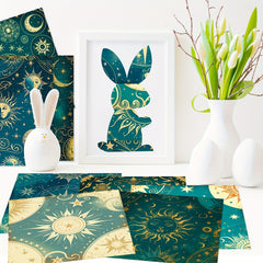 12pcs Tarot Card Starry Sky DIY Wrapping Paper Universe Literary Material