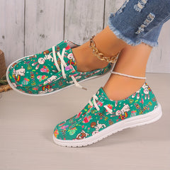 Women's Easter Eggs & Rabbit Lightweight Canvas Shoes Slip-on Walking Shoes