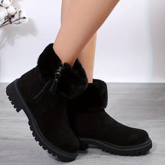 Women's Warm Zipper Snow Boots Outdoor Shoes
