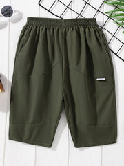 Boys Summer Shorts Loose Elastic Waist with Pockets