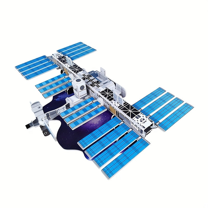 ISS 3D Model Puzzles Kids DIY Toys Christmas Fun