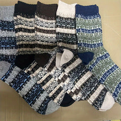 5 Pairs Men's Warm Cotton Thick Winter Crew Socks US Size 7 To 12