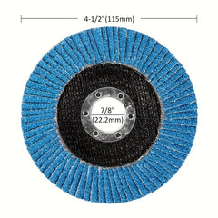 10pcs Flap Discs 40 60 80 120 Grit 4.5 X 7/8 Inch Zirconia Grinding Wheel