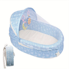Portable Bassinet for Babies Foldable Bed with Sun Protection