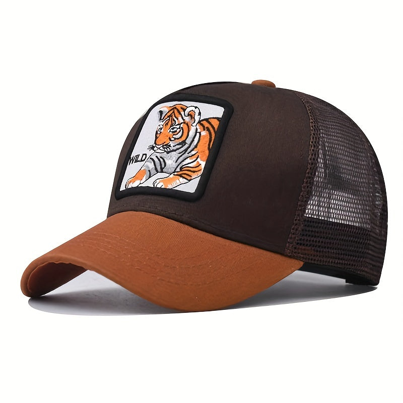 Unisex Breathable Baseball Cap with Animal Embroidery