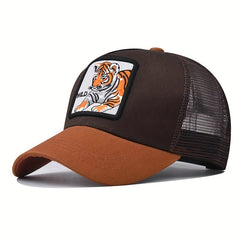Unisex Sunshade Adjustable Baseball Cap Animal Embroidery