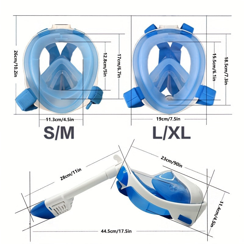 Full Dry 180 View Snorkeling Mask Anti-fog Swimming Equipment