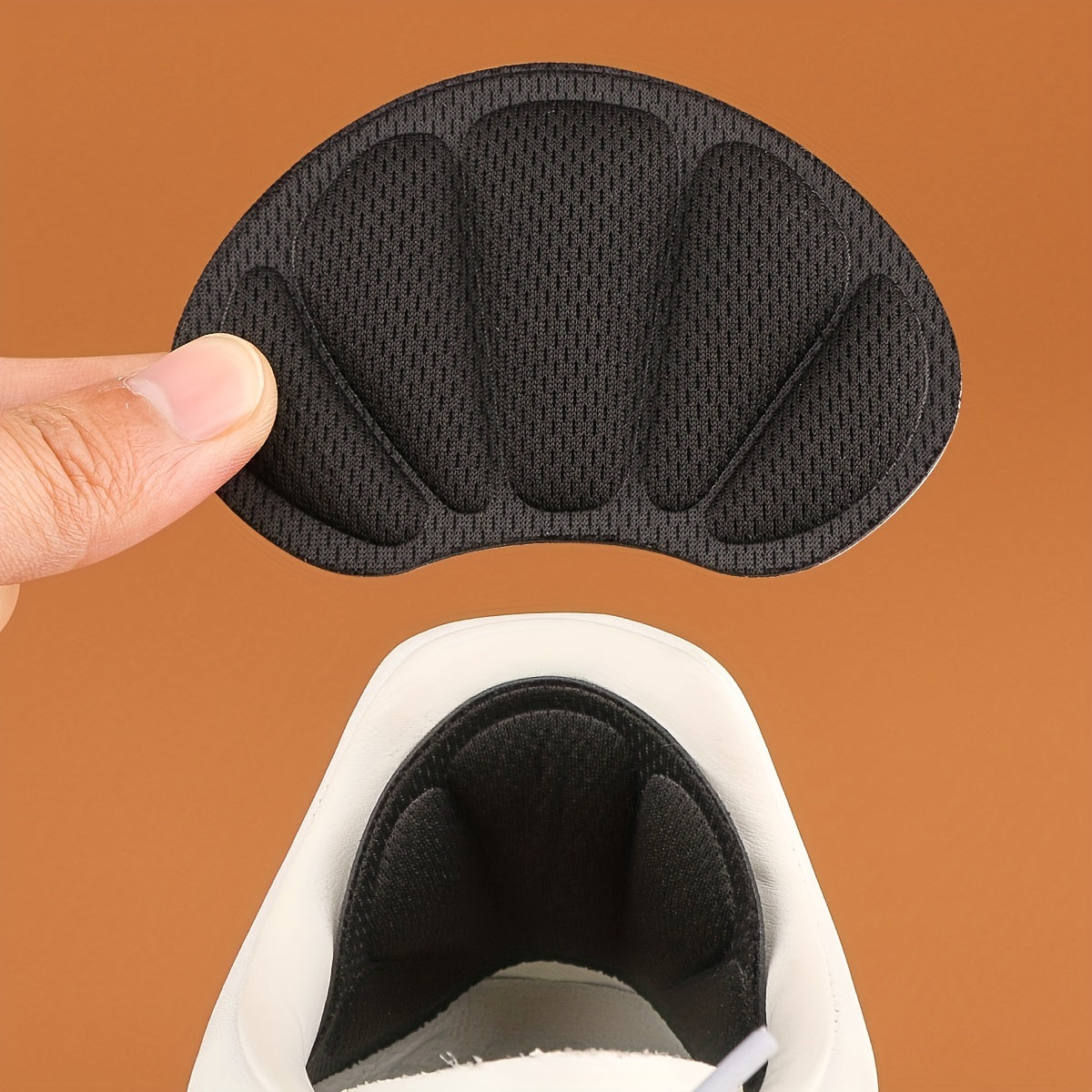 1pair Sneaker Heel Stickers Self-adhesive Half size, Small Shoe Heel Grips