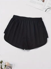Sporty Elastic Waist Drawstring Shorts for Women