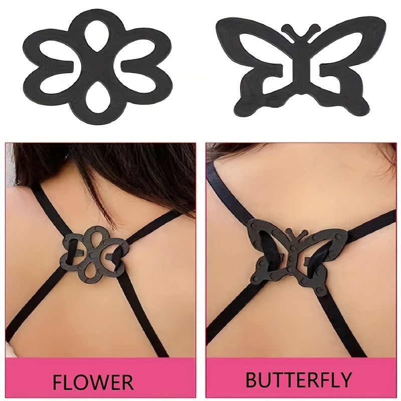 4pcs Flower Or Butterfly Bra Strap Clips