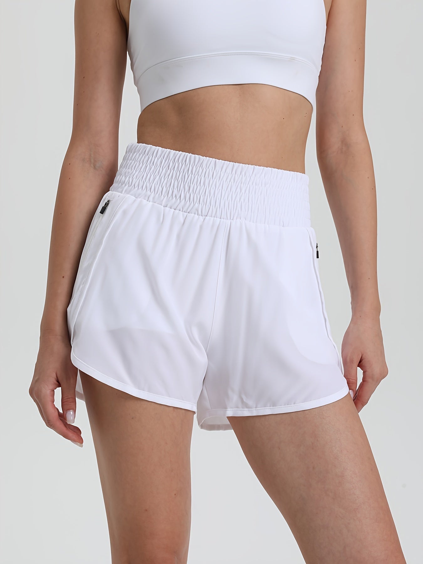 Women's Fitness Sports Shorts Elastic Waist Activewear