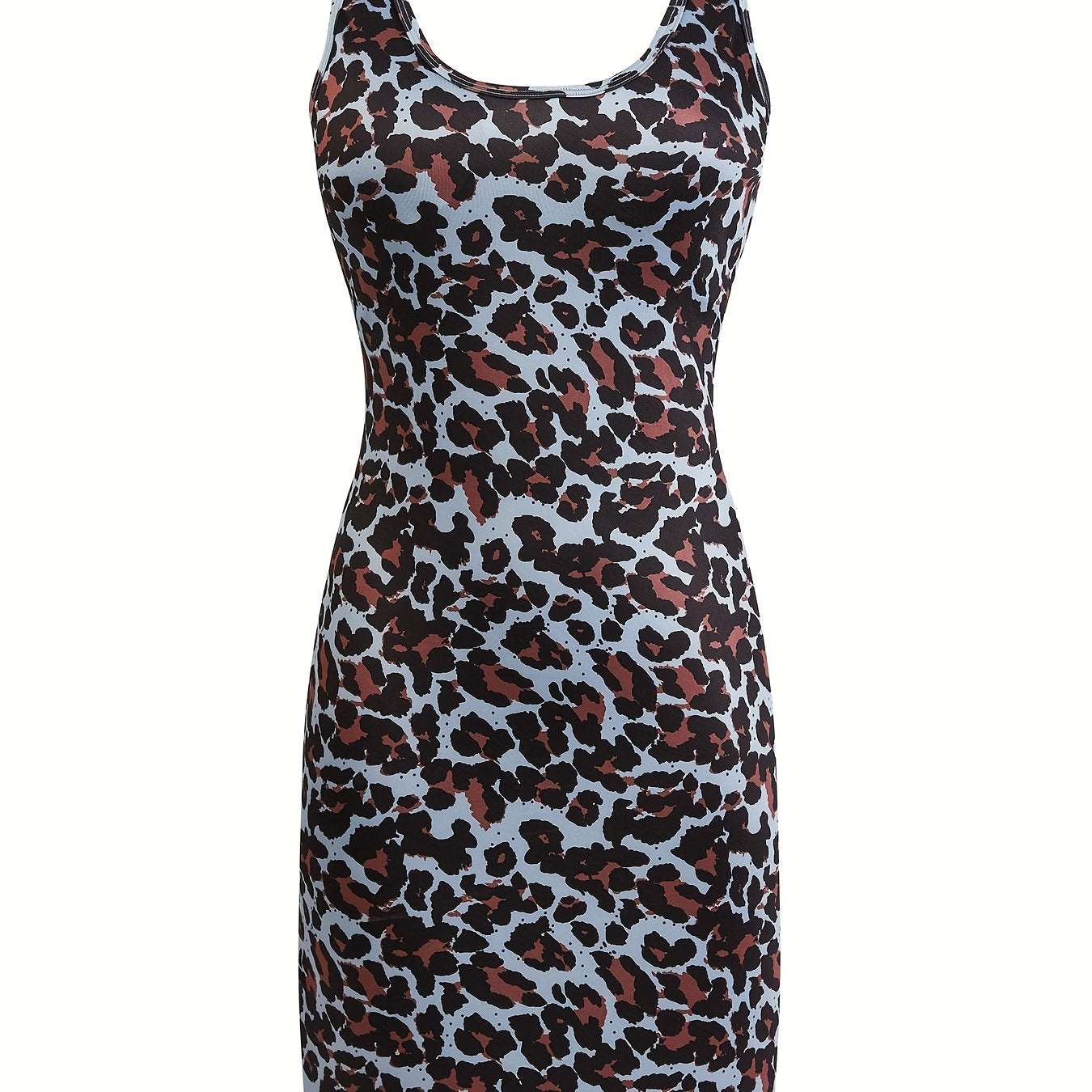 Leopard Print Yoga Sports Fitness Tank Dress