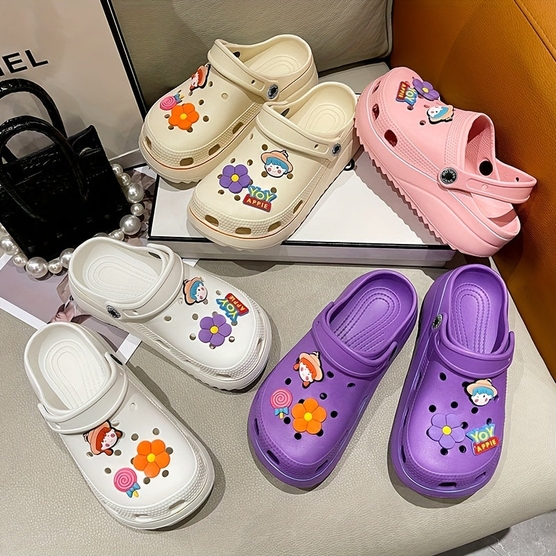 Women's Solid Hole Shoes Soft Casual Sandals