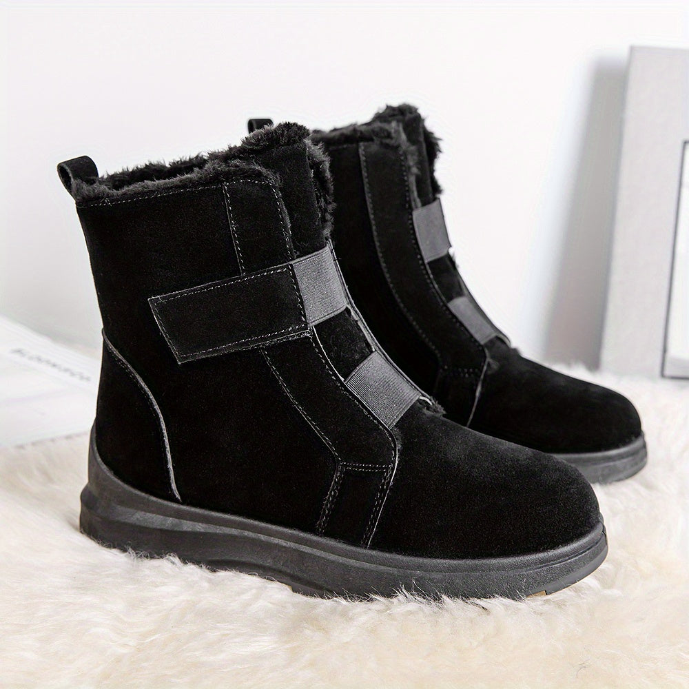Warm Plush-Lined Snow Boots - Winter Outdoor Thermal Footwear