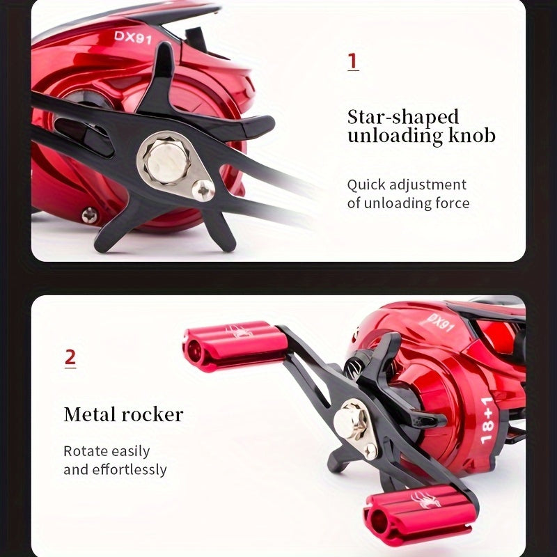 Stainless Steel High Speed Fishing Reel 17 1BB Baitcasting Reel