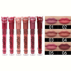 Leopard Lip Gloss Matte Non-stick Lip Glaze Makeup 12 Colors