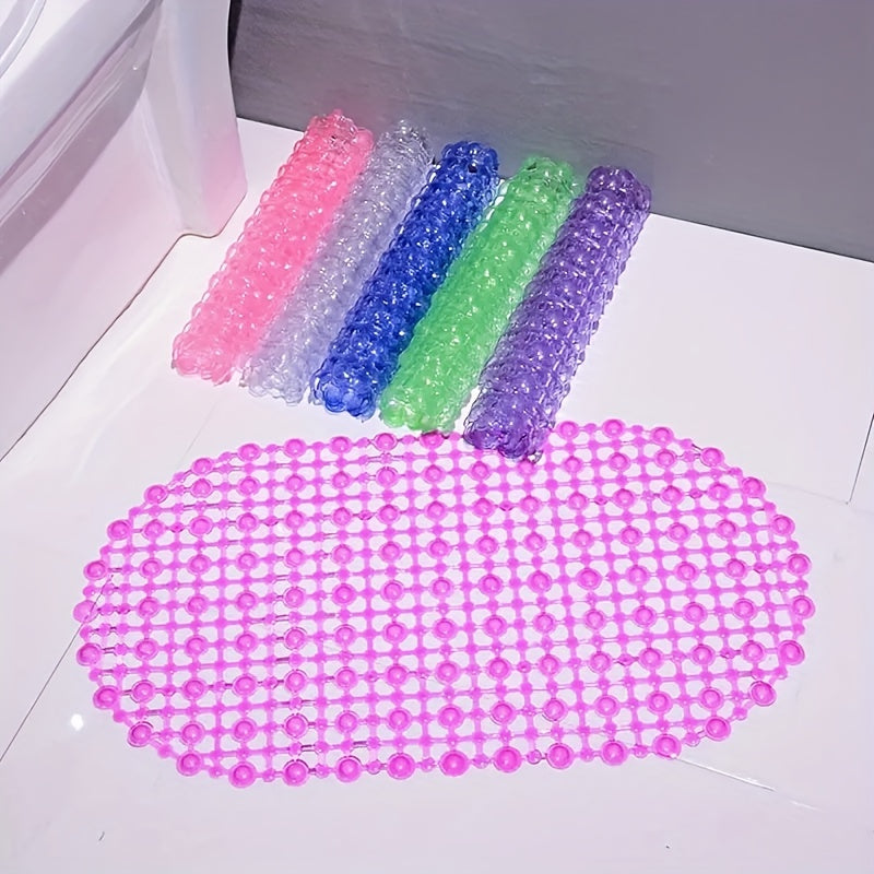 Non Slip Bath Tub Mat PVC Shower Mat With Drain Hole