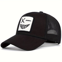 Men's Happy Face Trucker Hat Baseball Cap Adjustable Sun Hat