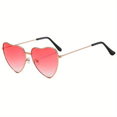 Heart Frame Sunglasses Ombre Lens Glasses UV400