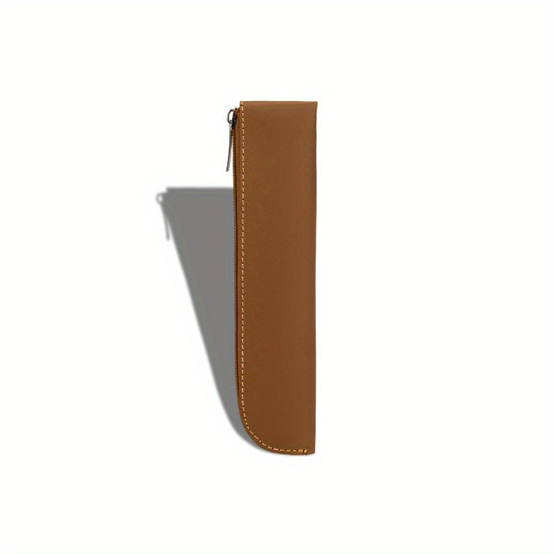 Leather Pencil Case with Zipper