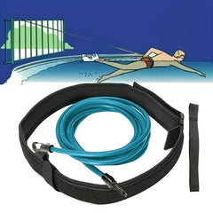 Adjustable Swimming Training Belt Elastic Rubber Resistant Belt 3 Meters