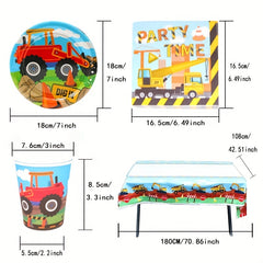 Engineering Truck Party Decoration Set