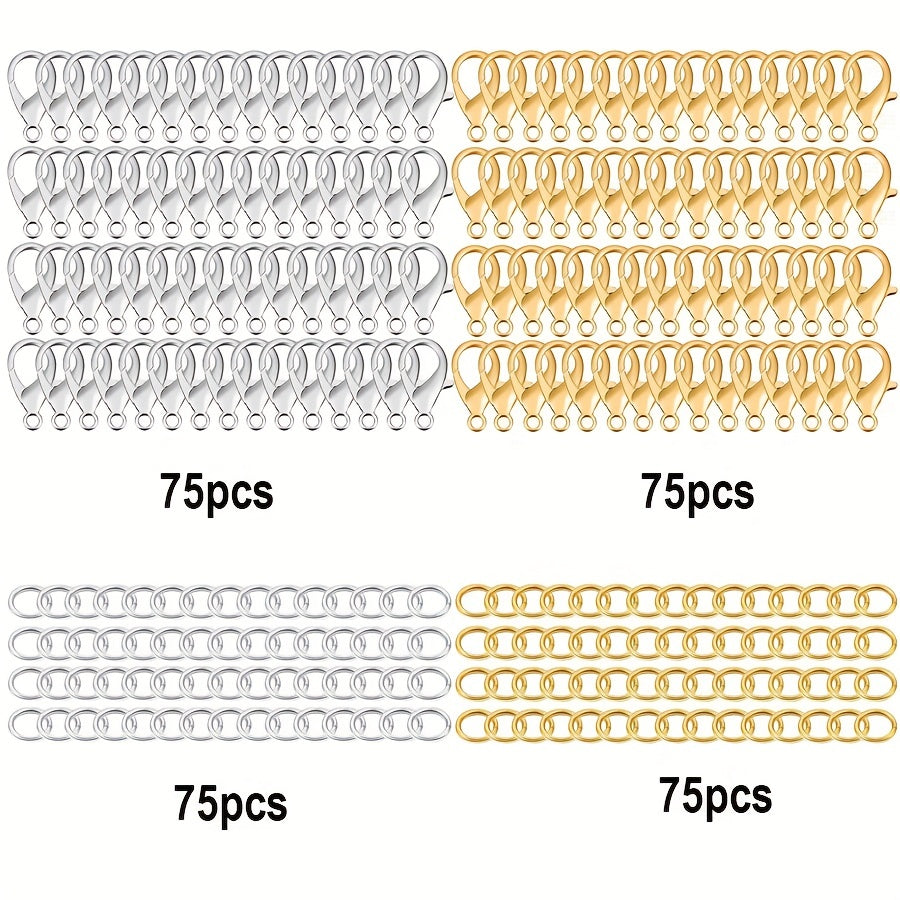 300pcs Lobster Clasps Set DIY Jewelry Accessories Small Business Supplies
