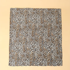 Leopard Print Wrinkle Scarf Long Shawl Windproof Head Wrap
