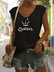 Sleeveless V Neck Tank Top for Women Summer Clothing