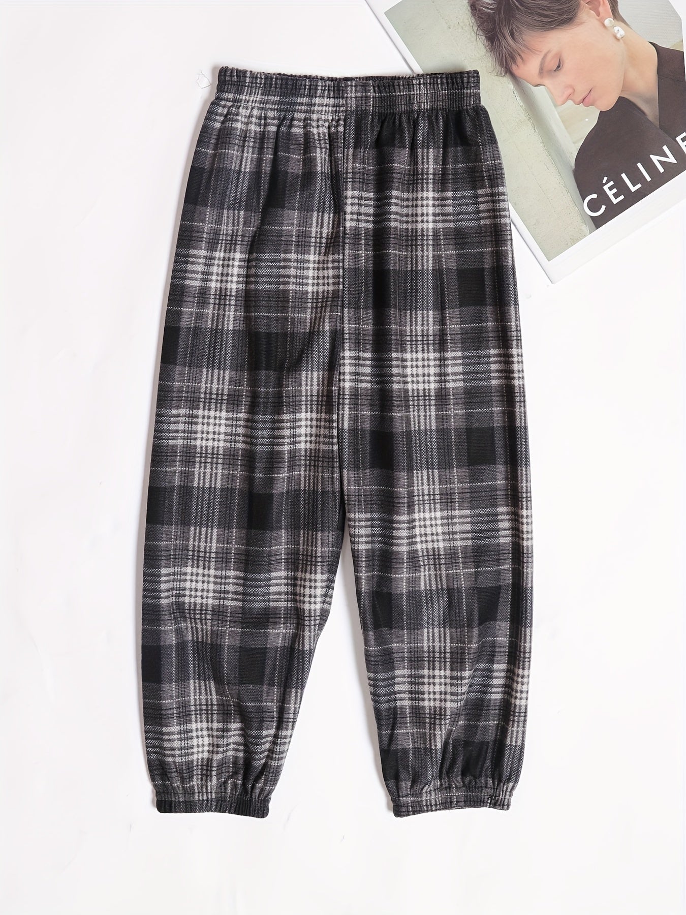 Boys Casual Plaid Long Pants for Spring & Autumn Kids Clothing