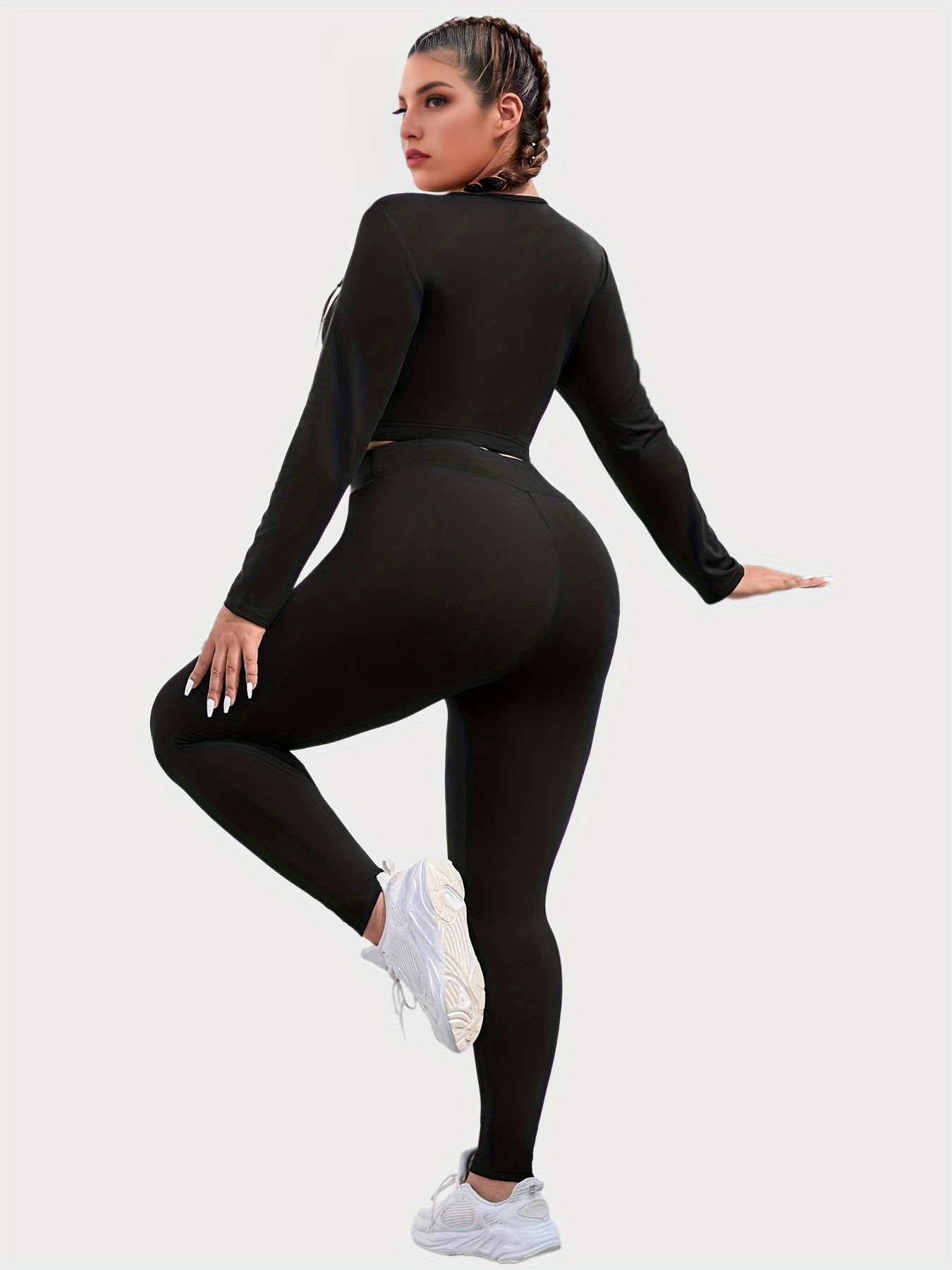 Two Piece Set Cut Out Top & Leggings Outfits