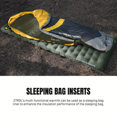 ETROL Windproof Poncho & Sleeping Bag Liner Outdoor Camping Insulated Blanket