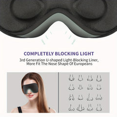 Boniesun Blackout Sleep Mask for Women Men with Carry Bag Mini Size