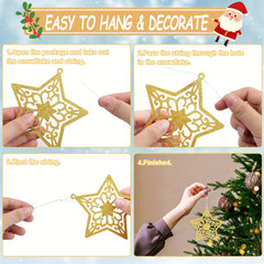 42pcs Christmas Tree Hanging Decorations Santa Elk Snowflake Party Home Decor