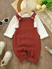 Baby Knit Suspender Romper Overalls