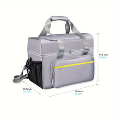 Bowling Ball Bag For 2 Balls With Padded Holder And Insulated Pocket