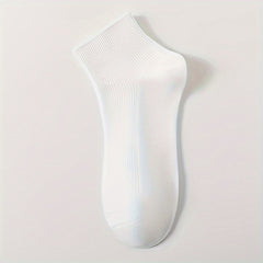 12 Pairs Solid Socks Women's Comfy & Breathable Stockings All match Hosiery