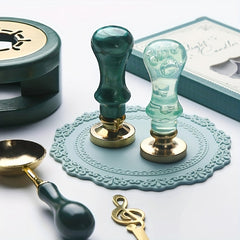 Green Rosemary Sunflower Wax Seal Stamp Kit
